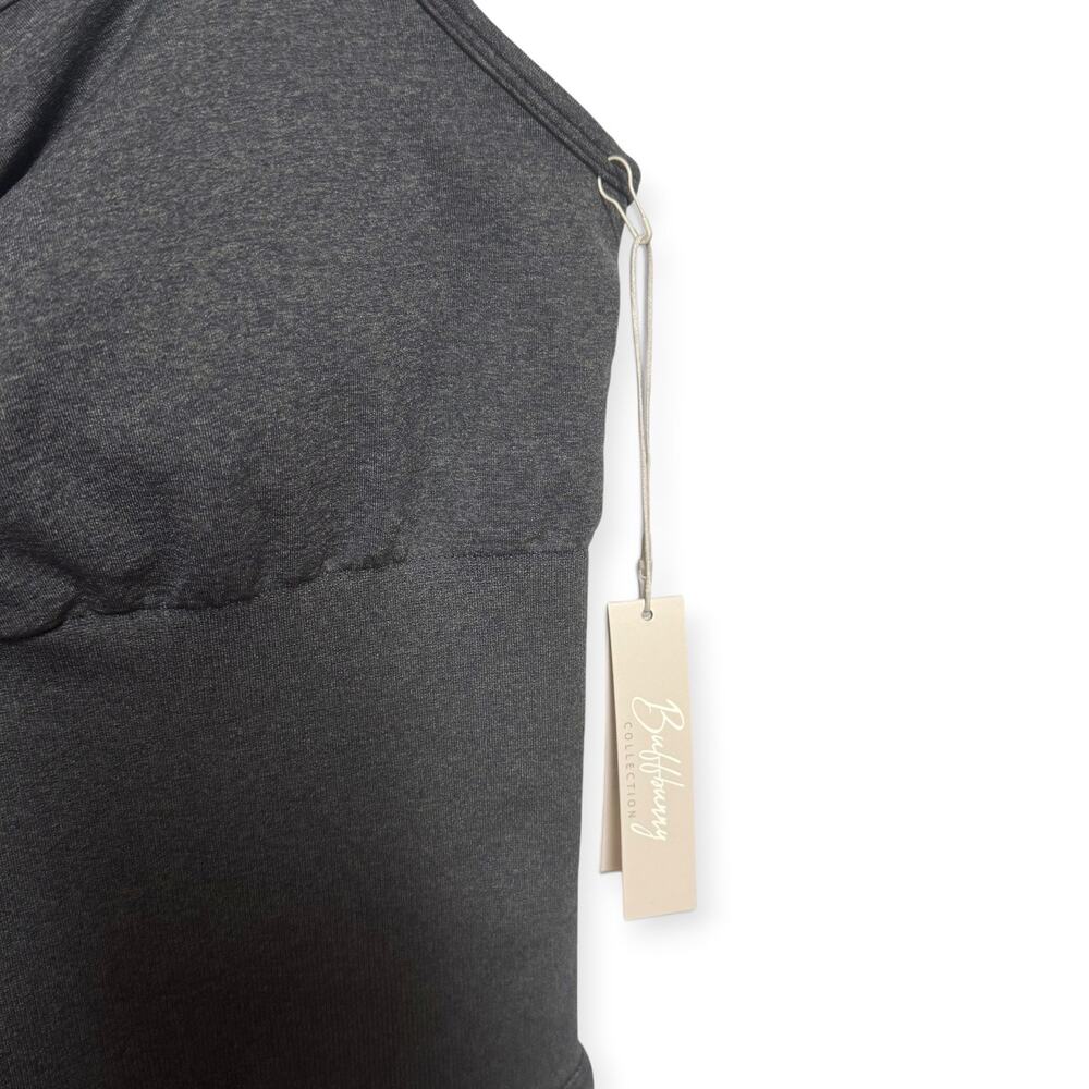 Buffbunny Shape Seamless Bodysuit Sleeveless Charcoal Gray XL - Picture 3 of 6